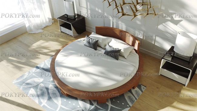 Круглая кровать из массива Абсолют Круглая кровать из массива Абсолют