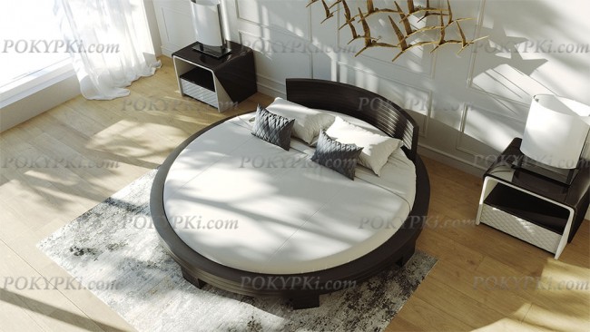 Круглая кровать из массива Абсолют Круглая кровать из массива Абсолют