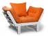 Кресло Сламбер (Белая эмаль)-оранжевый