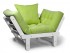 Кресло Сламбер (Белая эмаль)-салатовый
