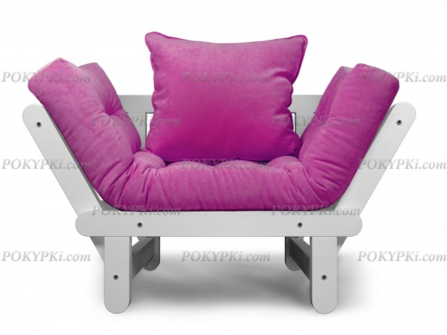 Кресло Сламбер (Белая эмаль)-фиолетовый