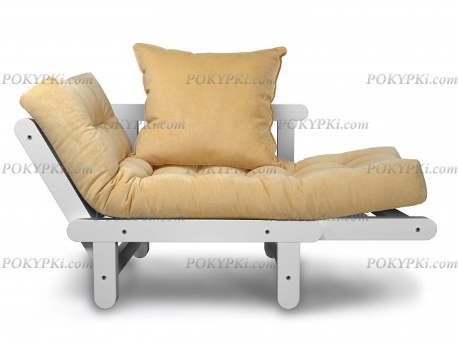 Кресло Сламбер (Белая эмаль)-массиы сосны