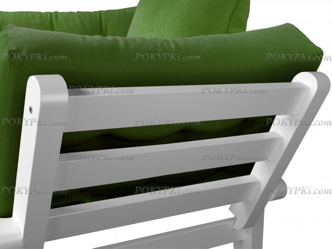 Кресло Сламбер (Белая эмаль)-рогожка, вельвет, экокожа