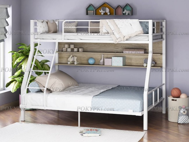 Двухъярусная кровать Гранада -1 140 (белый с шимо) Двухъярусная кровать Гранада -1 140 (белый с шимо)