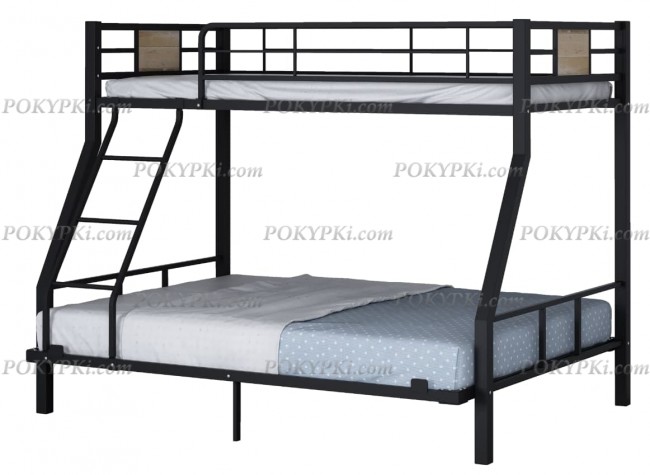 Двухъярусная кровать Гранада -1 140 черная с айленд Двухъярусная кровать Гранада -1 140 черная с айленд