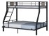 Двухъярусная кровать Гранада -1   140 черная с айленд