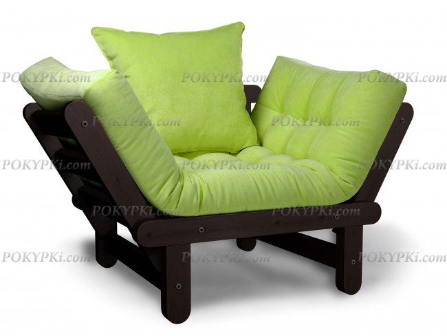 Кресло Сламбер (Венге)-салатовый