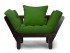 Кресло Сламбер (Венге)-зеленый