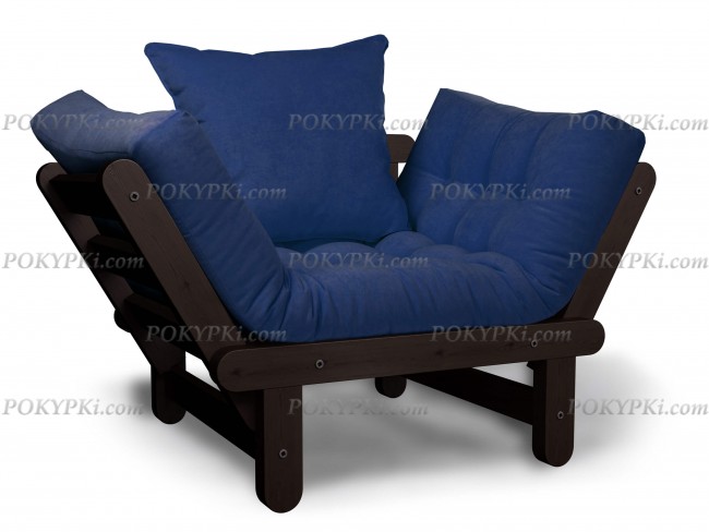 Кресло Сламбер (Венге)-синий