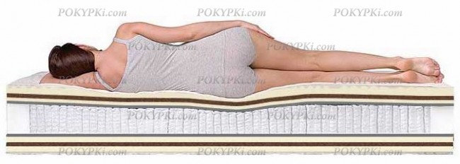 Высокий среднежесткий матрас