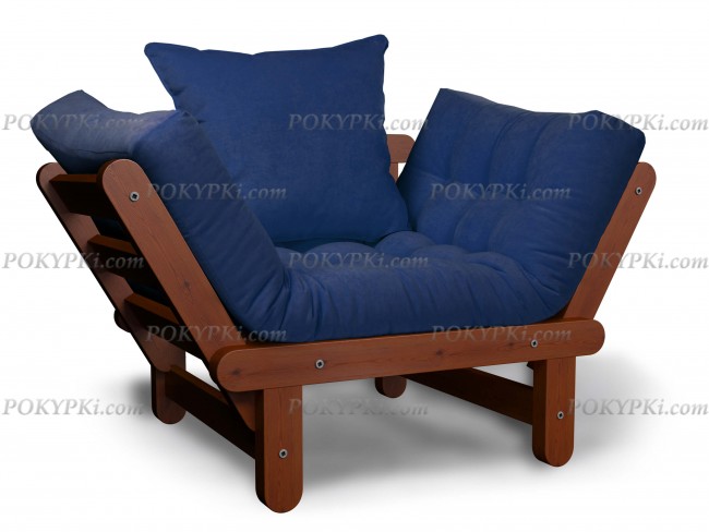 Кресло Сламбер (Вишня)-синий