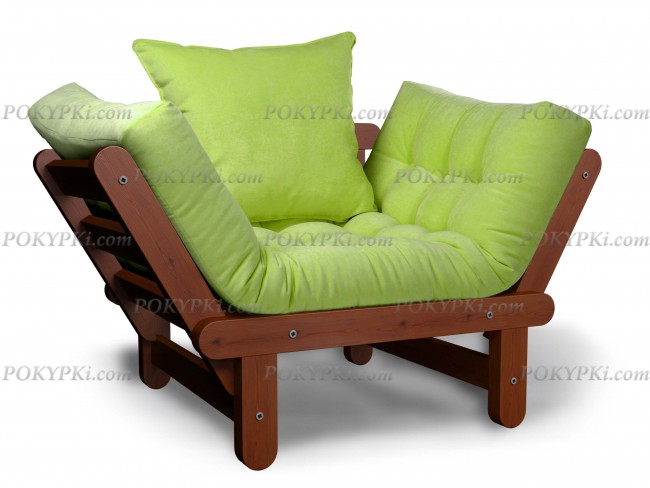 Кресло Сламбер (Вишня)-салатовый