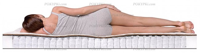 Умеренно-жесткий пружинный матрас с кокосом