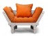 Кресло Сламбер (Дуб белёный)-оранжевый