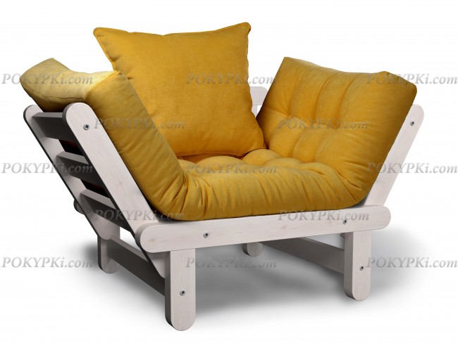 Кресло Сламбер (Дуб белёный)-желтый