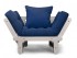 Кресло Сламбер (Дуб белёный)-синий