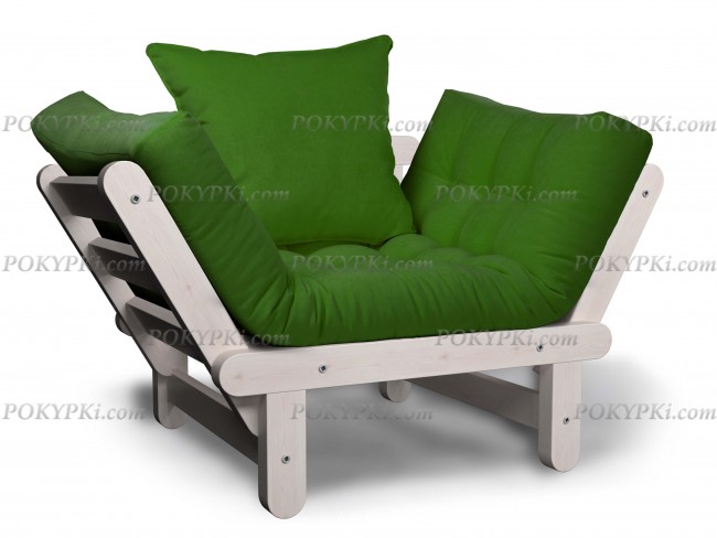 Кресло Сламбер (Дуб белёный)-зеленый