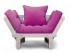 Кресло Сламбер (Дуб белёный)-фиолетовый