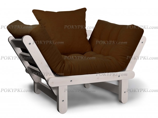 Кресло Сламбер (Дуб белёный)-коричневый