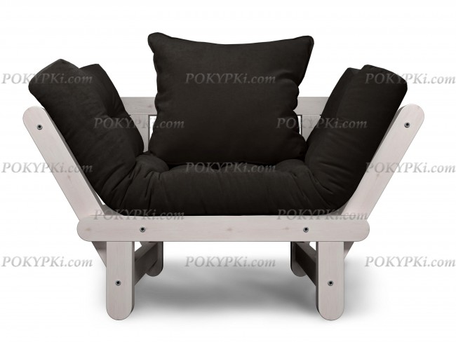 Кресло Сламбер (Дуб белёный)-черный