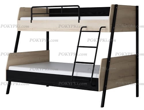 Двухъярусная кровать Дельта Лофт 20.02.04 черная Двухъярусная кровать Дельта Лофт 20.02.04 черная