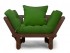 Кресло Сламбер (Орех)-зеленый