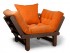 Кресло Сламбер (Орех)-оранжевый