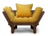 Кресло Сламбер (Орех)-желтый