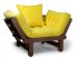Кресло Сламбер (Орех)-лимонный