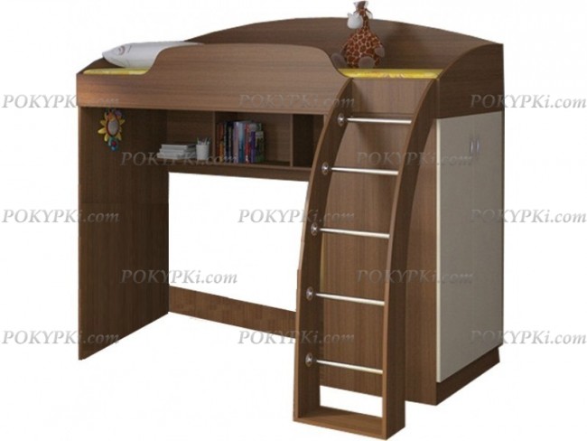 Кровать чердак со шкафом Соня 1 верхняя Кровать чердак со шкафом Соня 1 верхняя