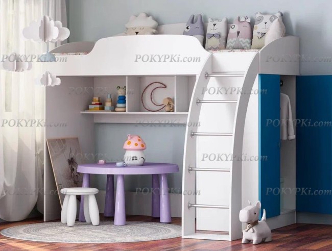 Кровать чердак со шкафом Соня 1 верхняя Кровать чердак со шкафом Соня 1 верхняя