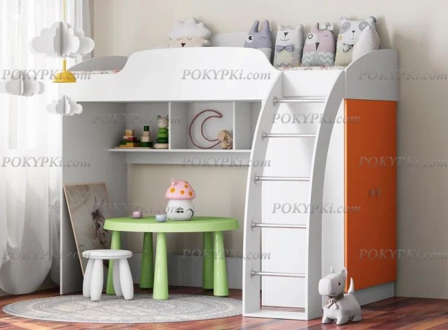 Кровать чердак со шкафом Соня 1 верхняя Кровать чердак со шкафом Соня 1 верхняя