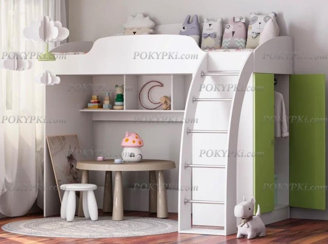 Кровать чердак со шкафом Соня 1 верхняя Кровать чердак со шкафом Соня 1 верхняя