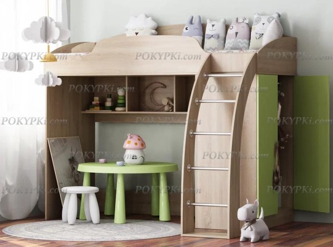 Кровать чердак со шкафом Соня 1 верхняя Кровать чердак со шкафом Соня 1 верхняя