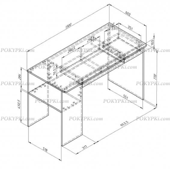 Стол письменный Дельта Лофт 15.11 Black