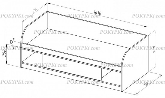 Детская кровать Соня 4 с ящиком Детская кровать Соня 4 с ящиком