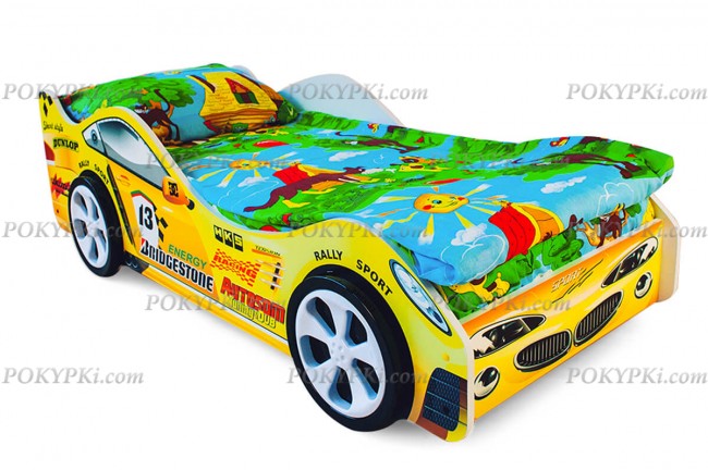 Детская кровать-машина-Пламя