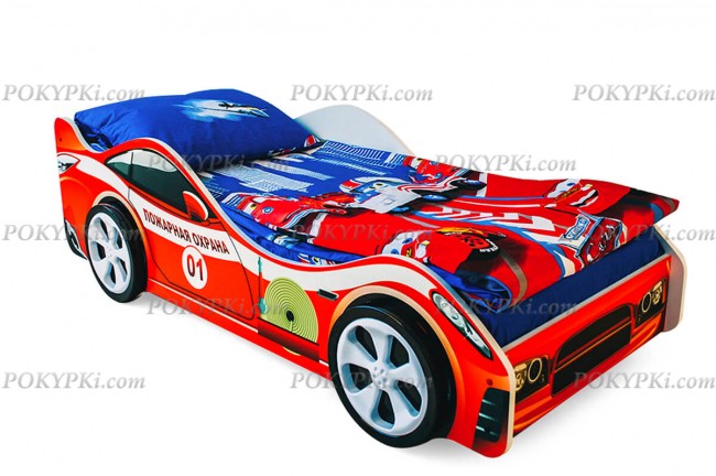 Детская кровать-машина-Пожарная охрана