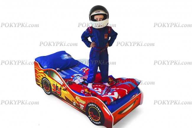 Детская кровать-машина-Тачка красная