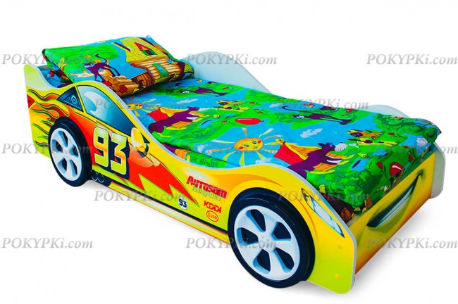 Детская кровать-машина-Тачка желтая