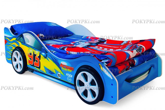 Детская кровать-машина-Тачка синяя