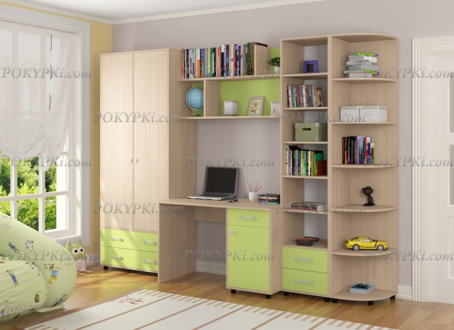 Модульная детская комната Дельта 11-дуб молочный