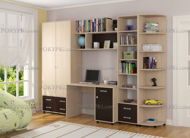 Модульная детская комната Дельта 11-дуб молочный