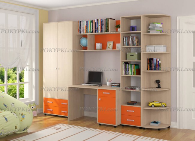 Модульная детская комната Дельта 11-дуб молочный