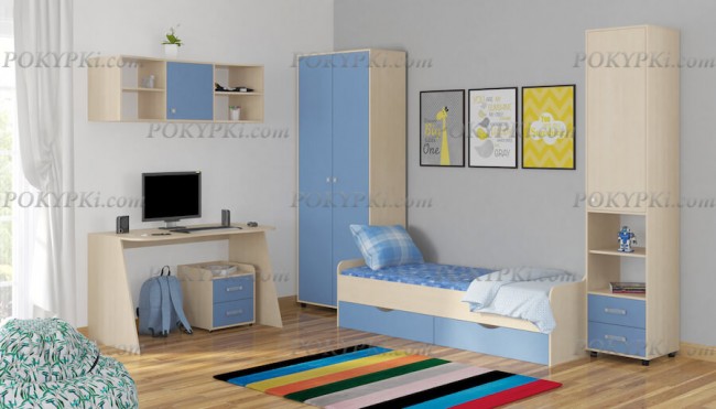 Модульная детская комната Дельта 13-дуб молочный