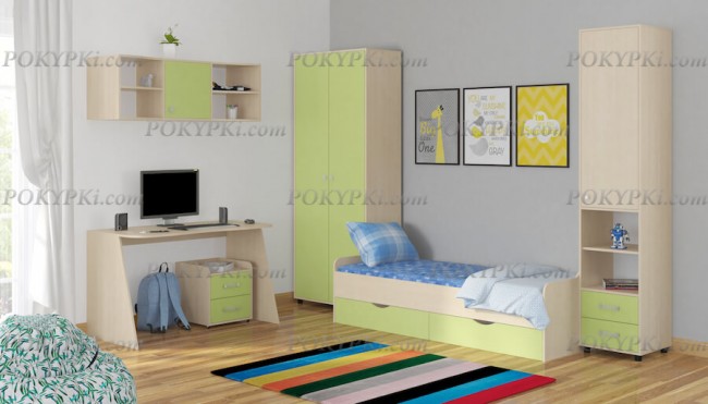 Модульная детская комната Дельта 13-дуб молочный
