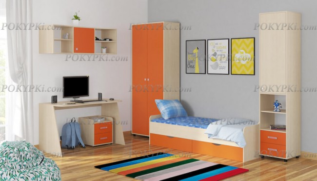 Модульная детская комната Дельта 13-дуб молочный