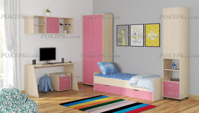 Модульная детская комната Дельта 13-дуб молочный