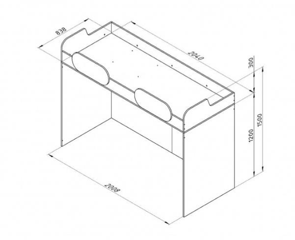 Кровать-чердак Дельта 18.02