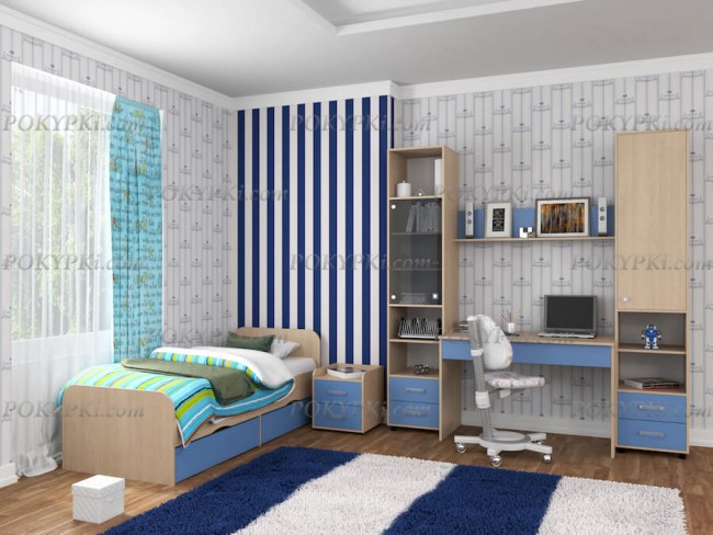 Модульная детская комната Дельта 14-дуб молочный